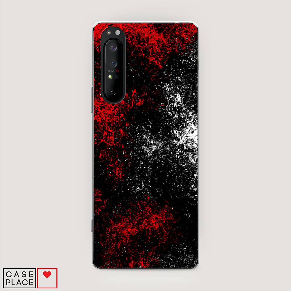 

Чехол на Sony Xperia 1 II "Монотипия", Красный;черный;белый, 54550-3