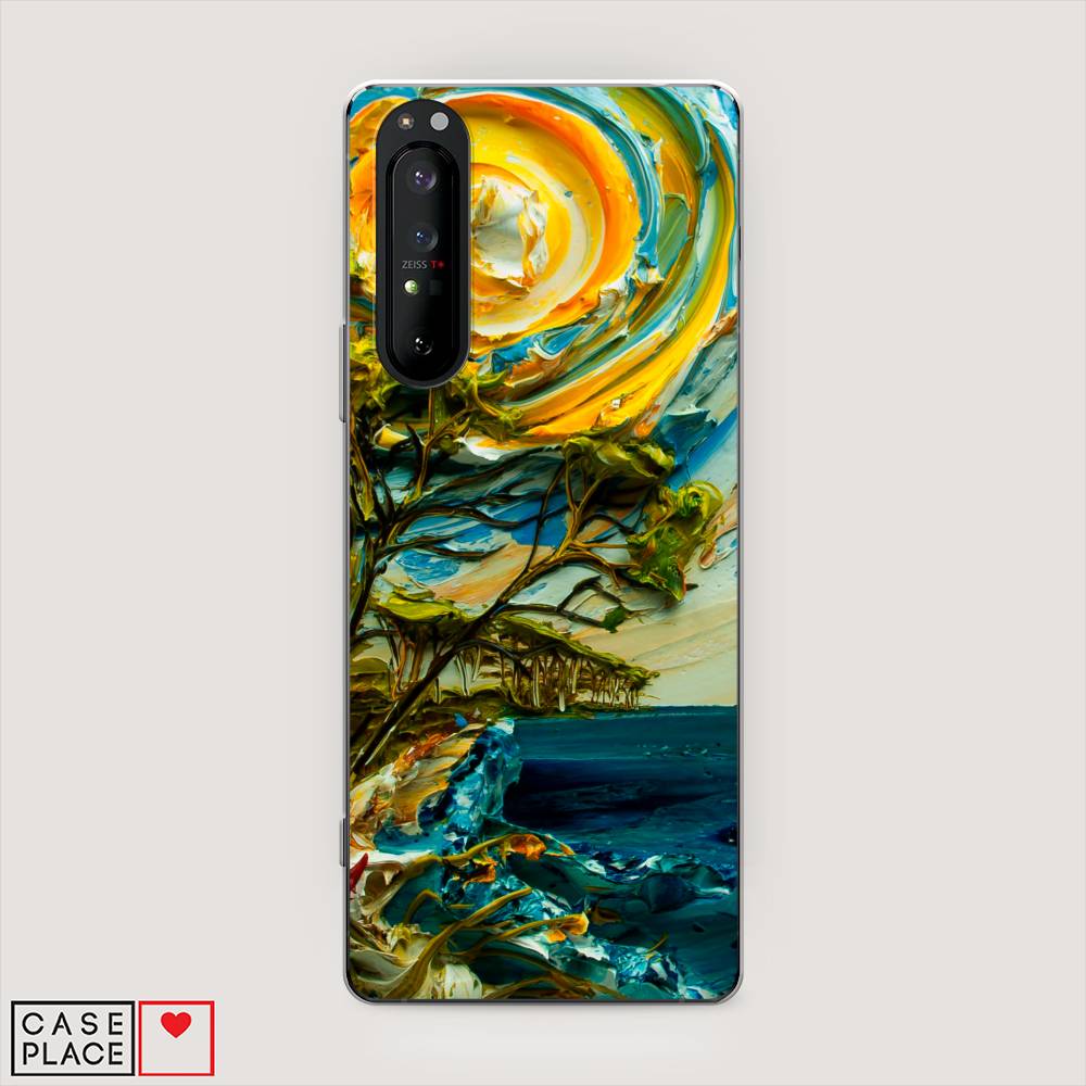 

Чехол на Sony Xperia 1 II "Солнце живопись", Желтый;синий, 54550-4