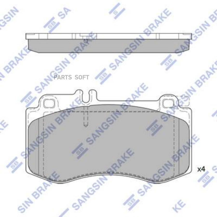 

Колодки передние MERCEDES E W212 SP2378
