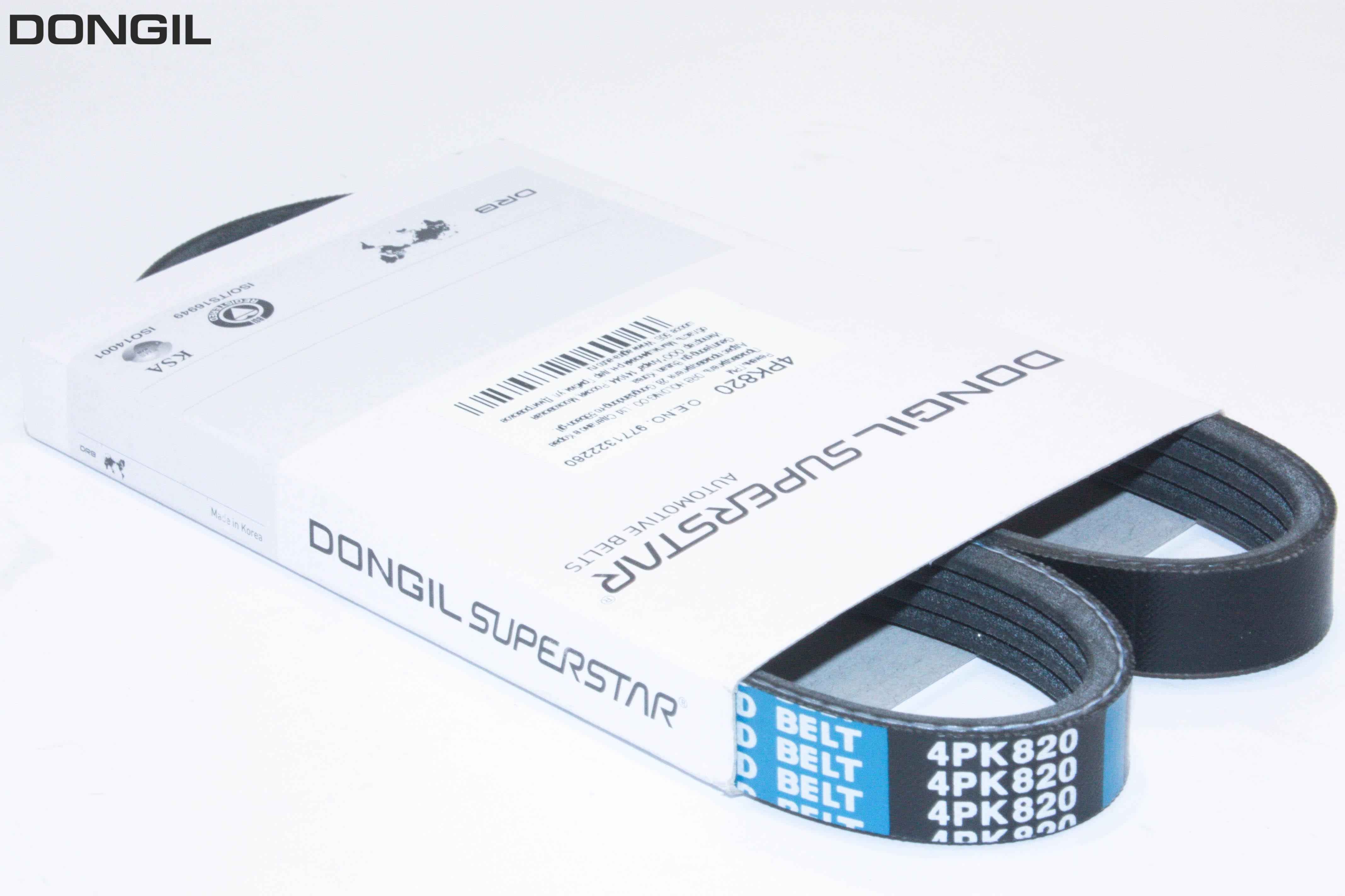 

Ремень поликлиновый DONGIL 4PK820, 4PK820