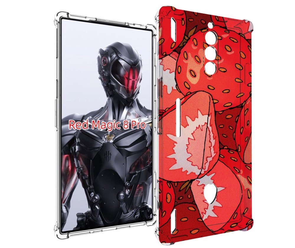 

Чехол MyPads рисованная-клубника для ZTE Nubia Red Magic 8 Pro / Red Magic 8 Pro Plus, Tocco