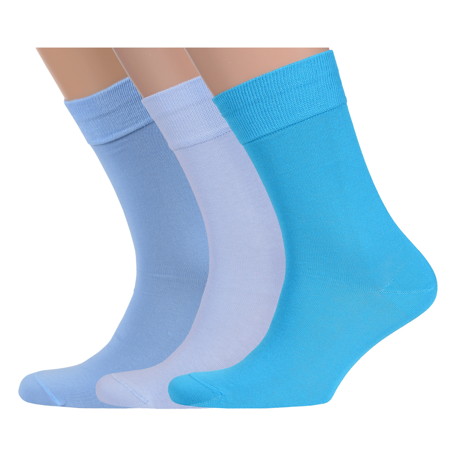 фото Комплект носков мужских lorenzline 3-к1 голубых; бирюзовых 25