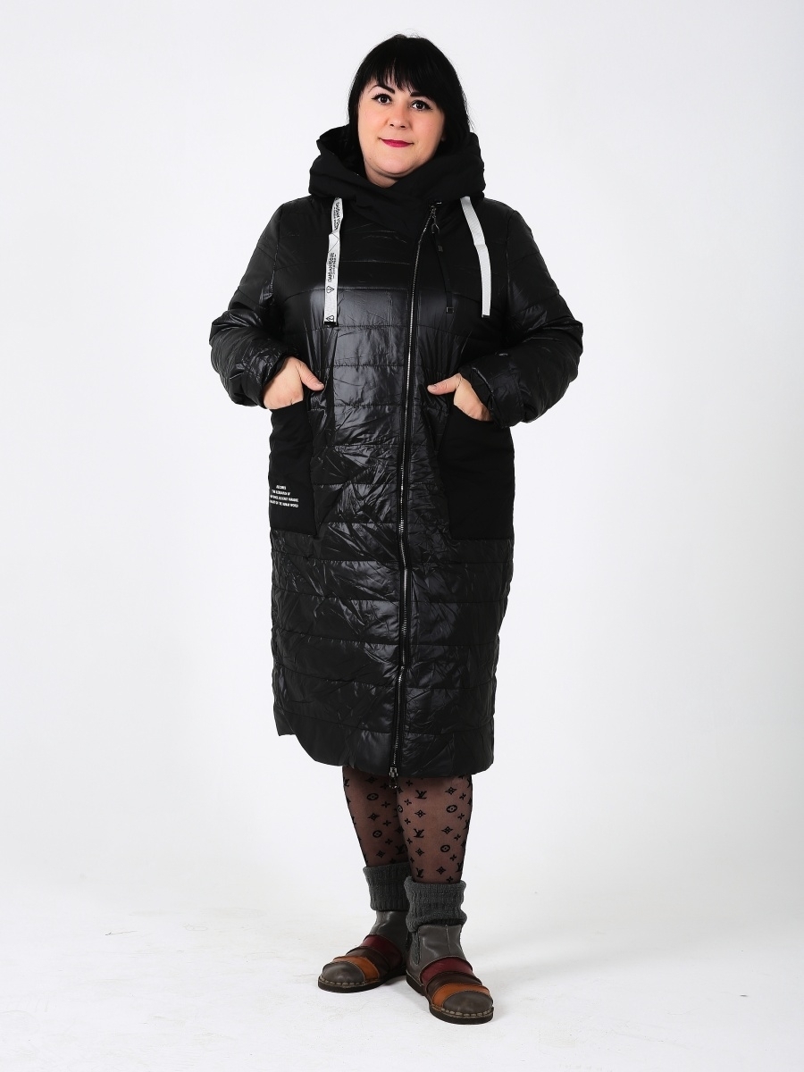 Пальто женское Daigan 91016-N черное 50 RU