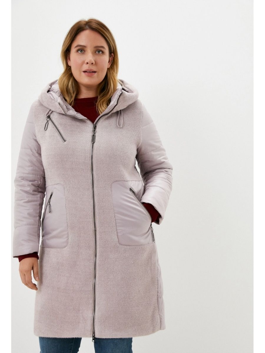 Пальто женское Daigan 91028-N фиолетовое 50 RU
