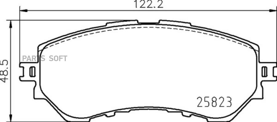 Колодки тормозные перед TOYOTA YARIS 13-