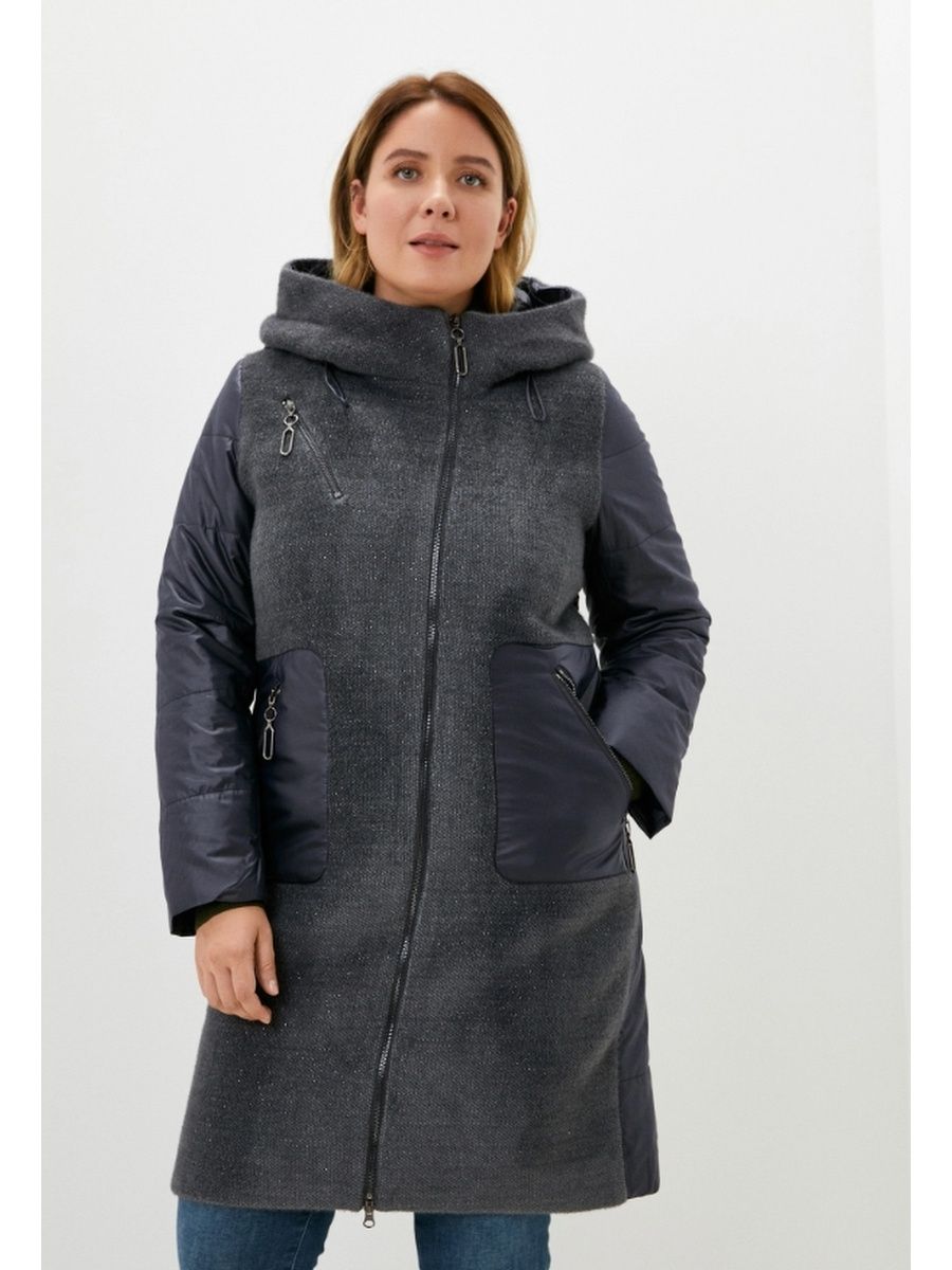 Пальто женское Daigan 91028-N синее 46 RU