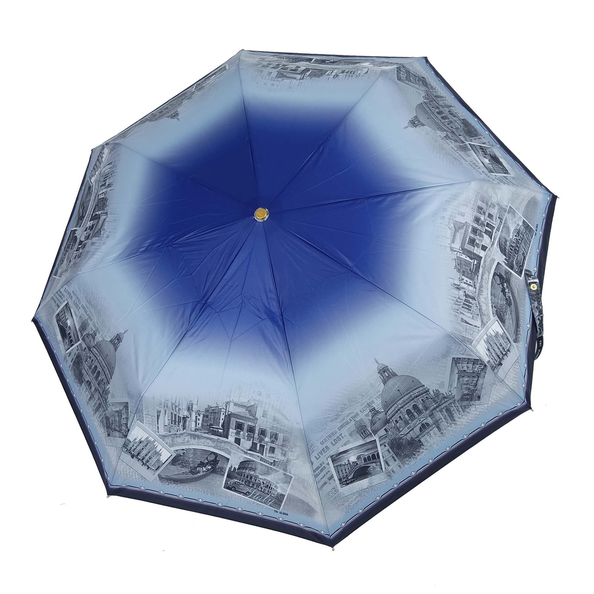 Зонт женский Три Слона 3811-A синий; серый