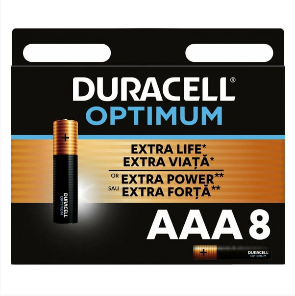 

Батарейка DURACELL OPTIMUM 1.5В LR03 BP8 15475