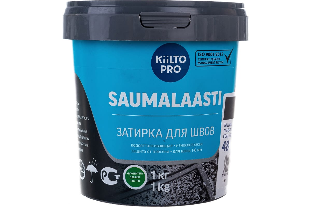 Затирка Kesto Saumalaasti 48 1 кг, графитово-серый T3719.001. затирка kesto