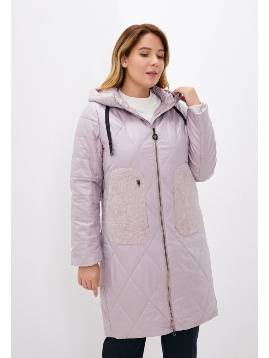 Пальто женское Daigan 91056-N фиолетовое 54 RU