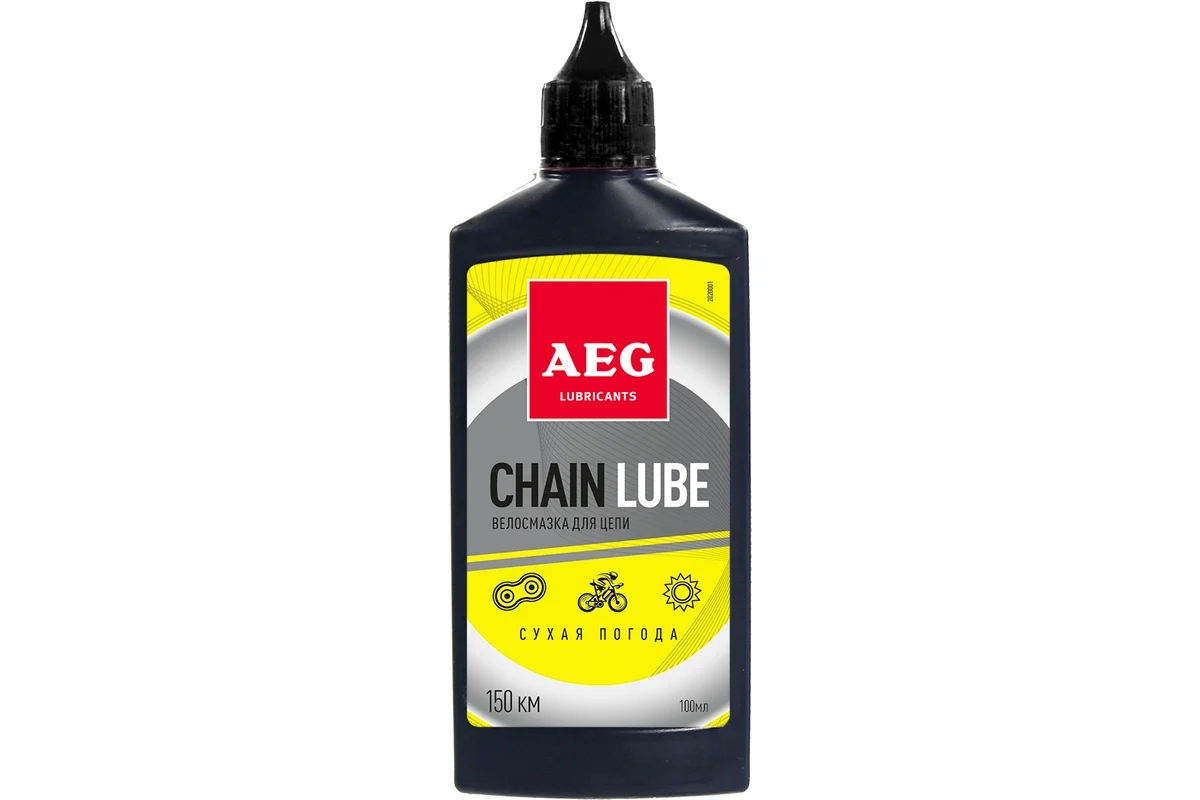 

Смазка для цепи велосипеда Сухая погода с PTFE 100 мл AEG Lubricants 33180, Прозрачный, Lubricants