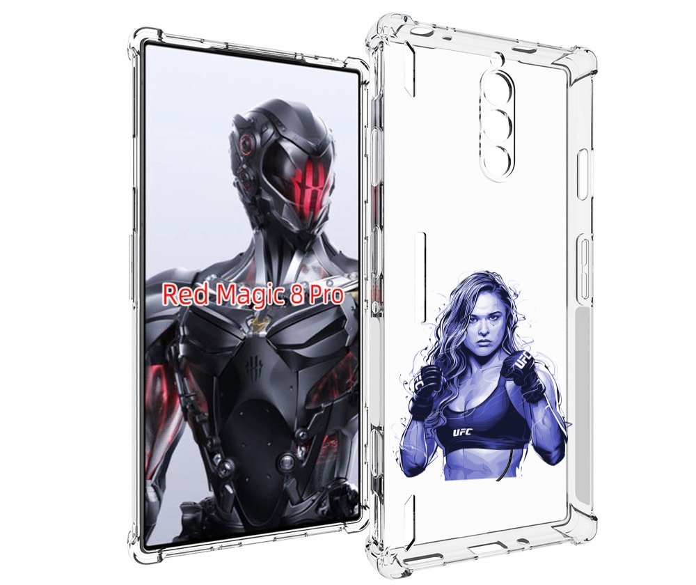 Чехол MyPads ронда-роузи-юфс для ZTE Nubia Red Magic 8 Pro / Red Magic 8 Pro Plus