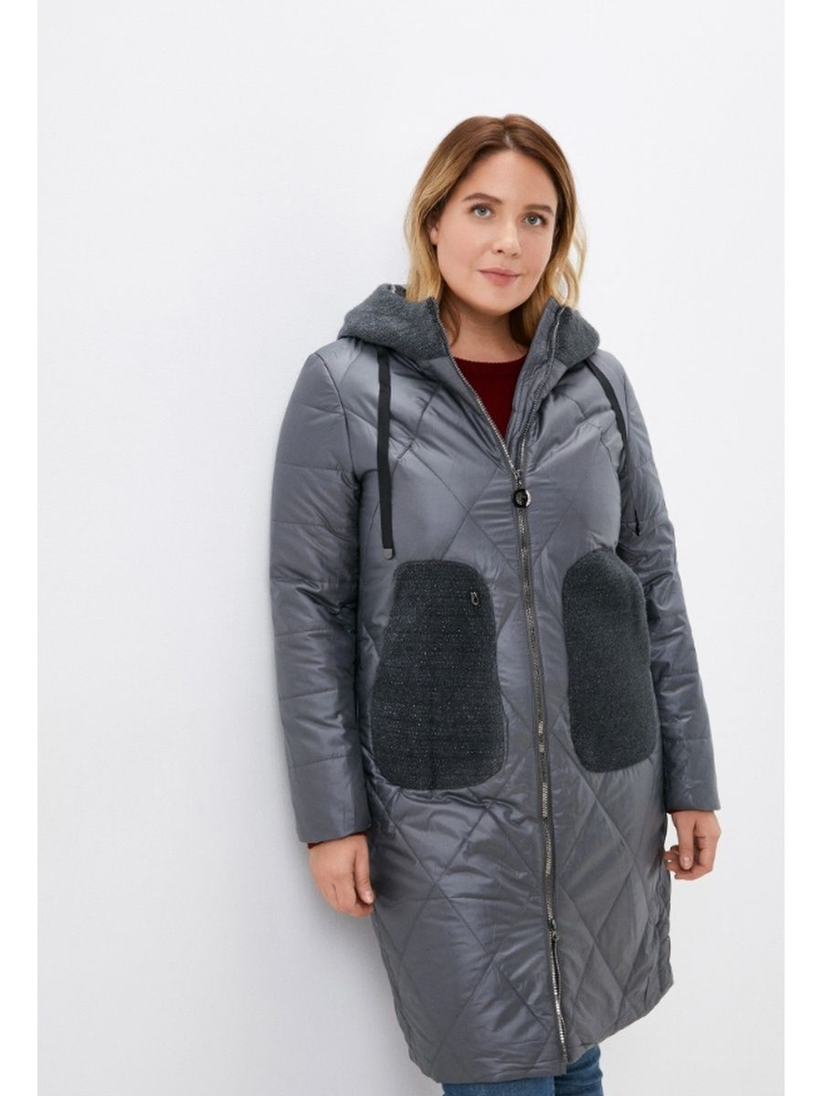 

Пальто женское Daigan 91056-N серое 56 RU, Серый, 91056-N