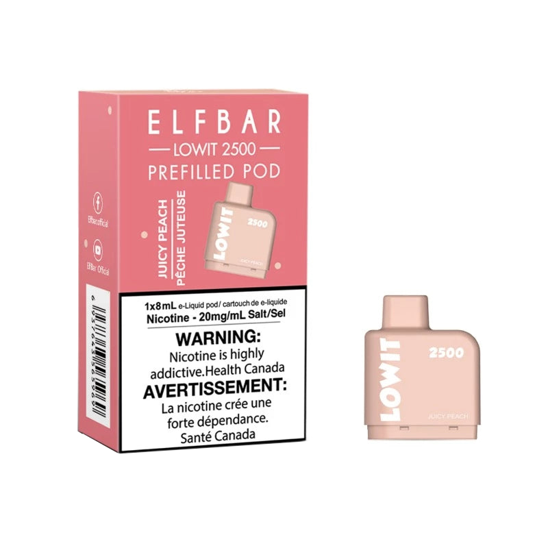 

Картридж Elf Bar Lowit Juicy Peach 2500 6мл, Juicy Peach