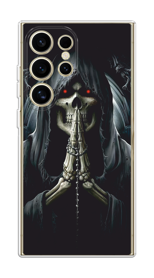 

Чехол на Samsung Galaxy S24 Ultra "Молитва", Серый, 2109250-1
