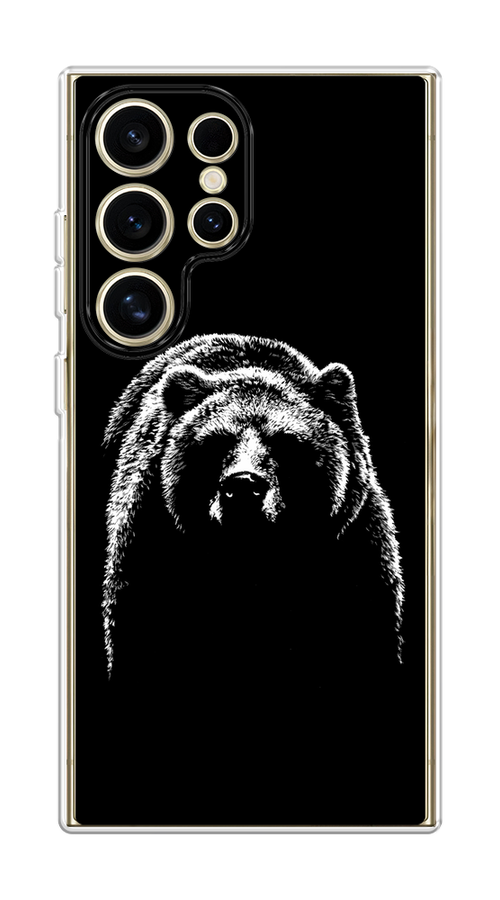 

Чехол на Samsung Galaxy S24 Ultra "Медведь в ночи", Белый;черный, 2109250-1
