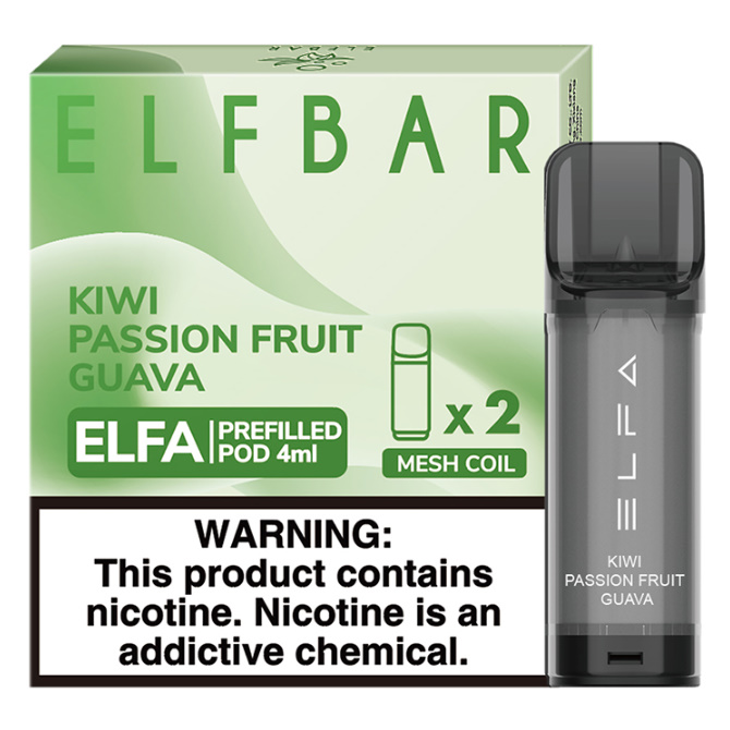 

Картридж Elf Bar Elfa Kiwi Passion Fruit Guava 4 мл - 2 шт, 20 мг