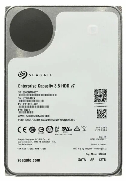 

Жесткий диск Seagate EXOS-1 12 ТБ (ST12000NM0007), EXOS-1