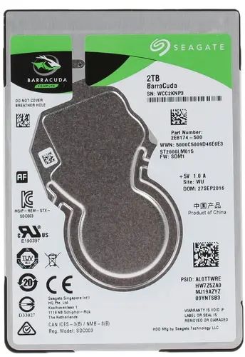 

Внутренний жесткий диск Seagate BarraCuda 2.5 (ST2000LM015)