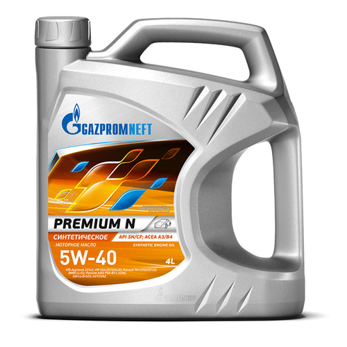 

Моторное масло GAZPROMNEFT Premium N, 5W-40, 4л, синтетическое [253140423]