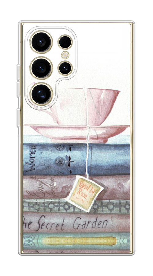 

Чехол на Samsung Galaxy S24 Ultra "Книжное чаепитие", Желтый;розовый;белый, 2109250-1