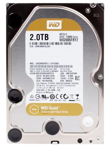 

Внутренний жесткий диск Western Digital 2Tb Gold Western Digital2005Fbyz, hdd (WD2005FBYZ)