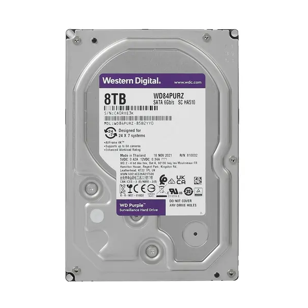 

Жесткий диск WD Purple Surveillance 8 ТБ (WD84PURZ), Purple Surveillance