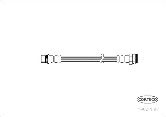 фото Шланг тормозной citroen: berlingo 1.4 bivalent/1.4 i bivalent/1.6 16v/1.6 hdi 75/1.6 hdi 9 corteco