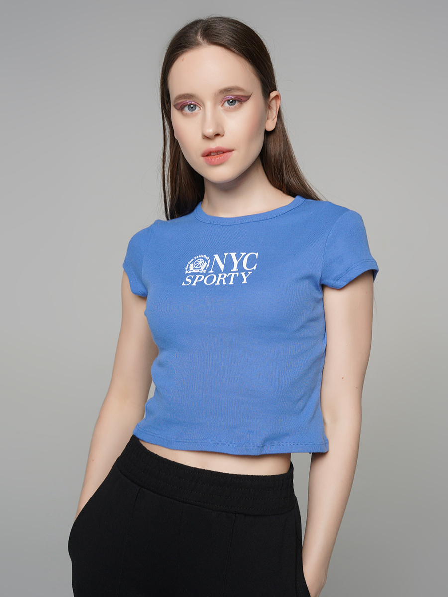 

Футболка женская ТВОЕ 89372 синяя XL, 89372