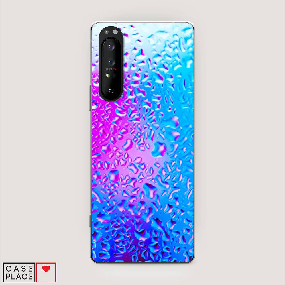 

Чехол на Sony Xperia 1 II "Капли на стекле", Голубой;розовый, 54550-3