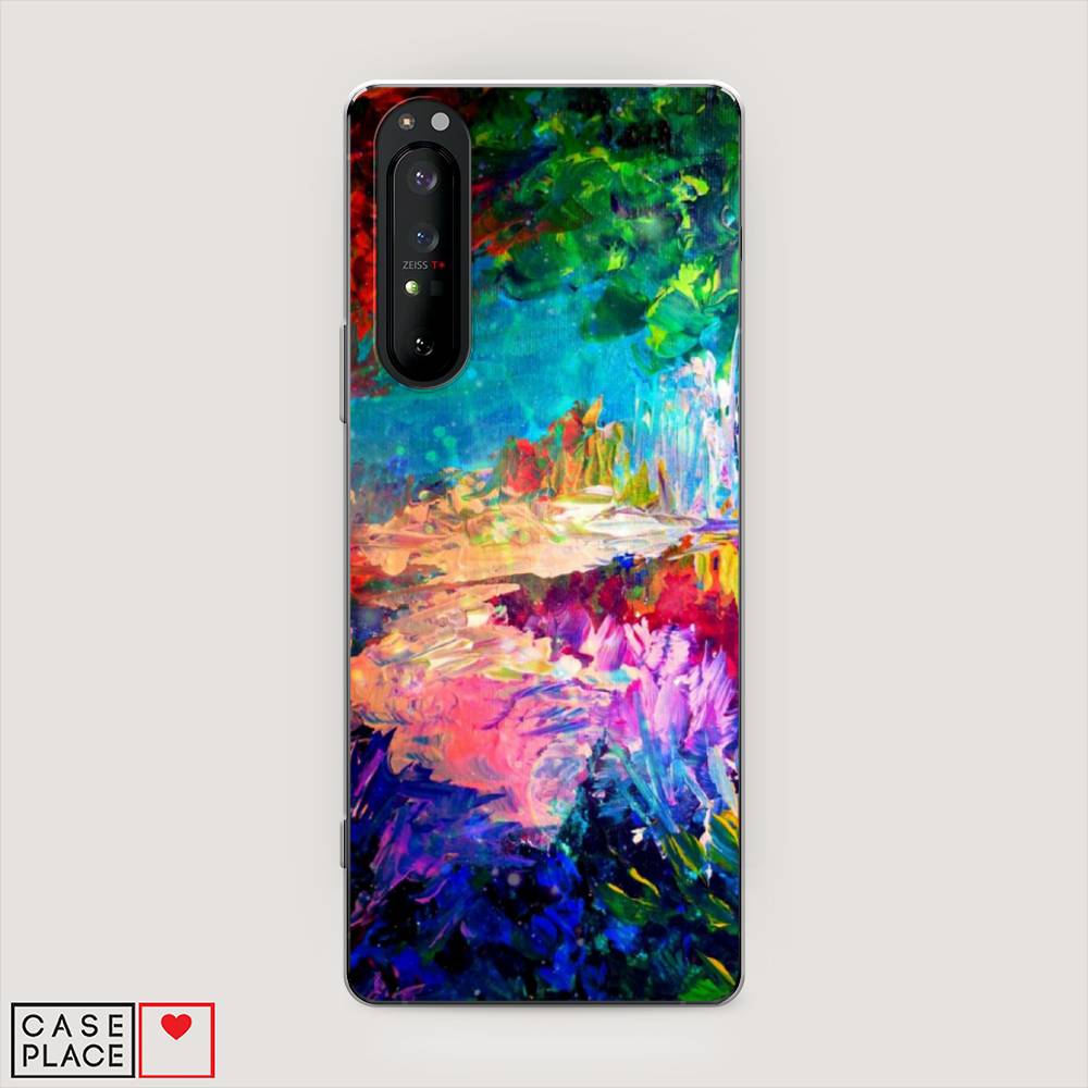 

Чехол на Sony Xperia 1 II "Лес-гуашь", Синий;розовый;зеленый, 54550-4