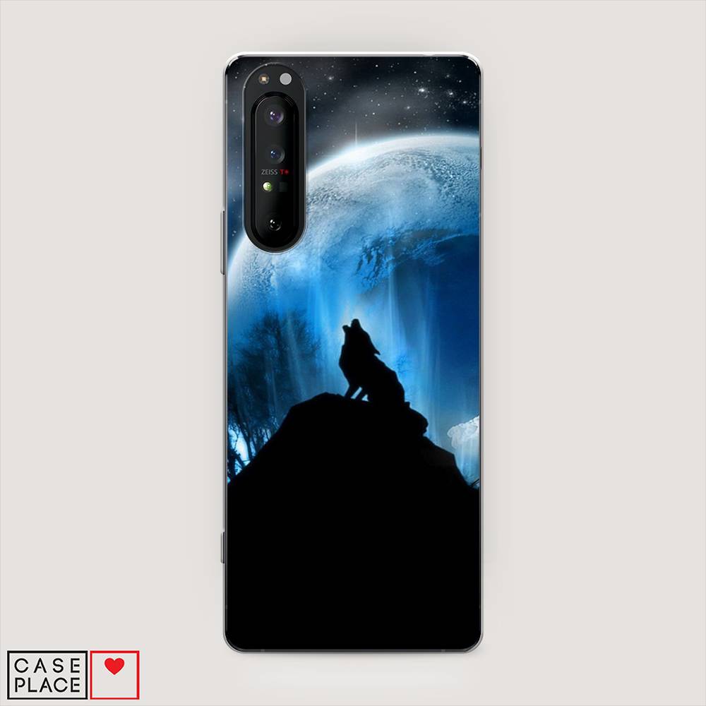 

Чехол на Sony Xperia 1 II "Волк 2", Синий;черный;белый, 54550-1