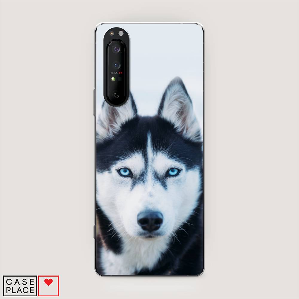 

Чехол на Sony Xperia 1 II "Хаски 2", Синий;белый, 54550-1
