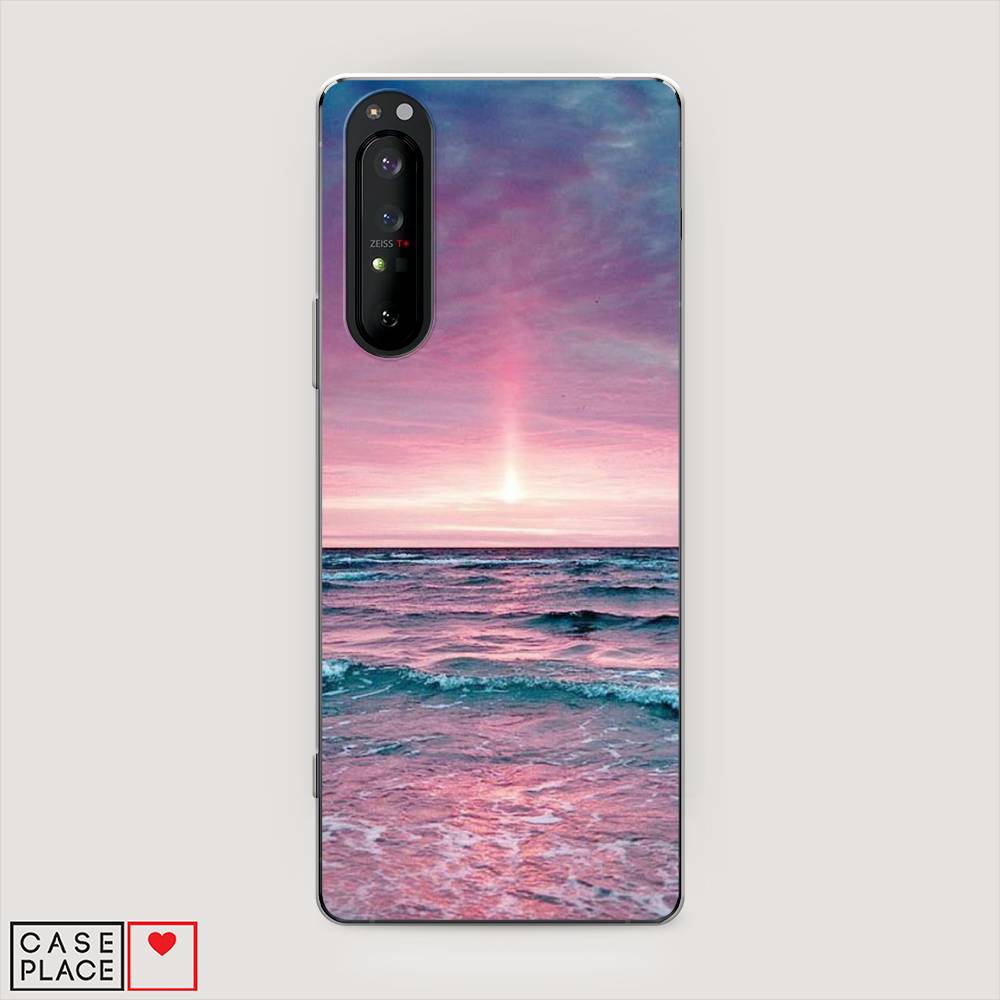 

Чехол на Sony Xperia 1 II "Восход 3", Розовый;голубой, 54550-2