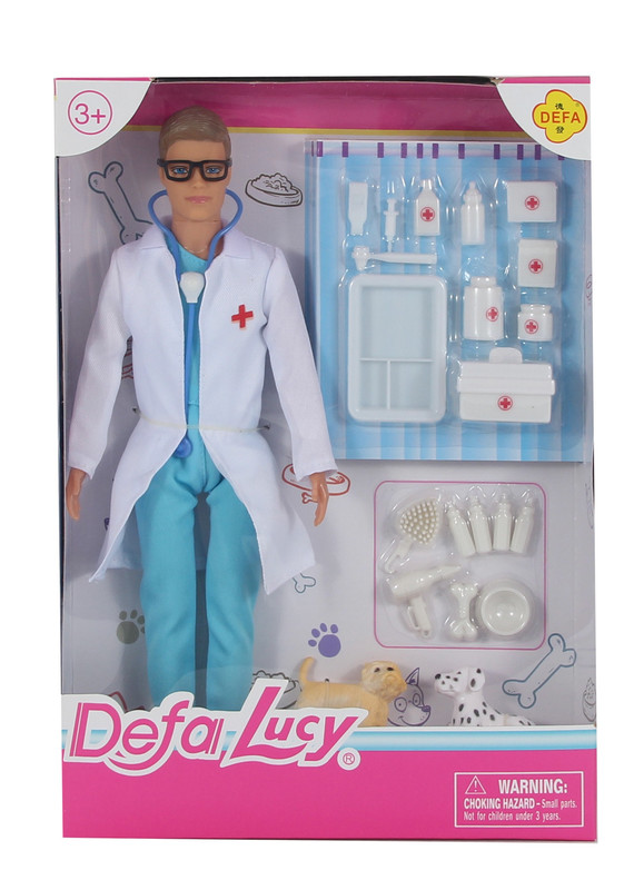 Набор с куклой Defa Lucy папа-ветеринар