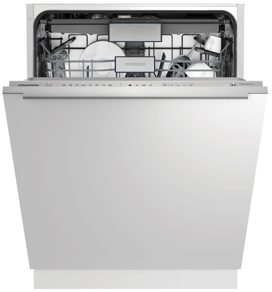 Встраиваемая посудомоечная машина Grundig GNVP4541C wash basin with overflow 46 5x15 5 cm ceramic silver