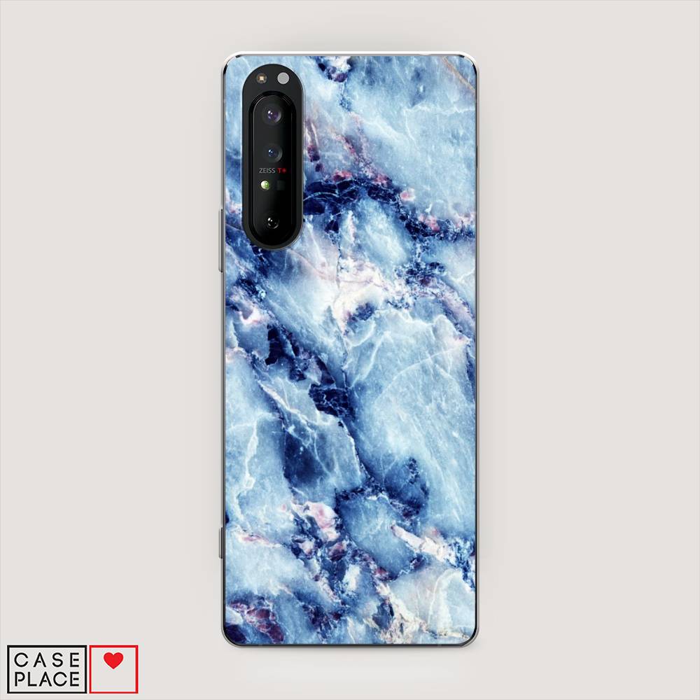

Чехол на Sony Xperia 1 II "Мрамор с синими прожилками", Синий, 54550-3