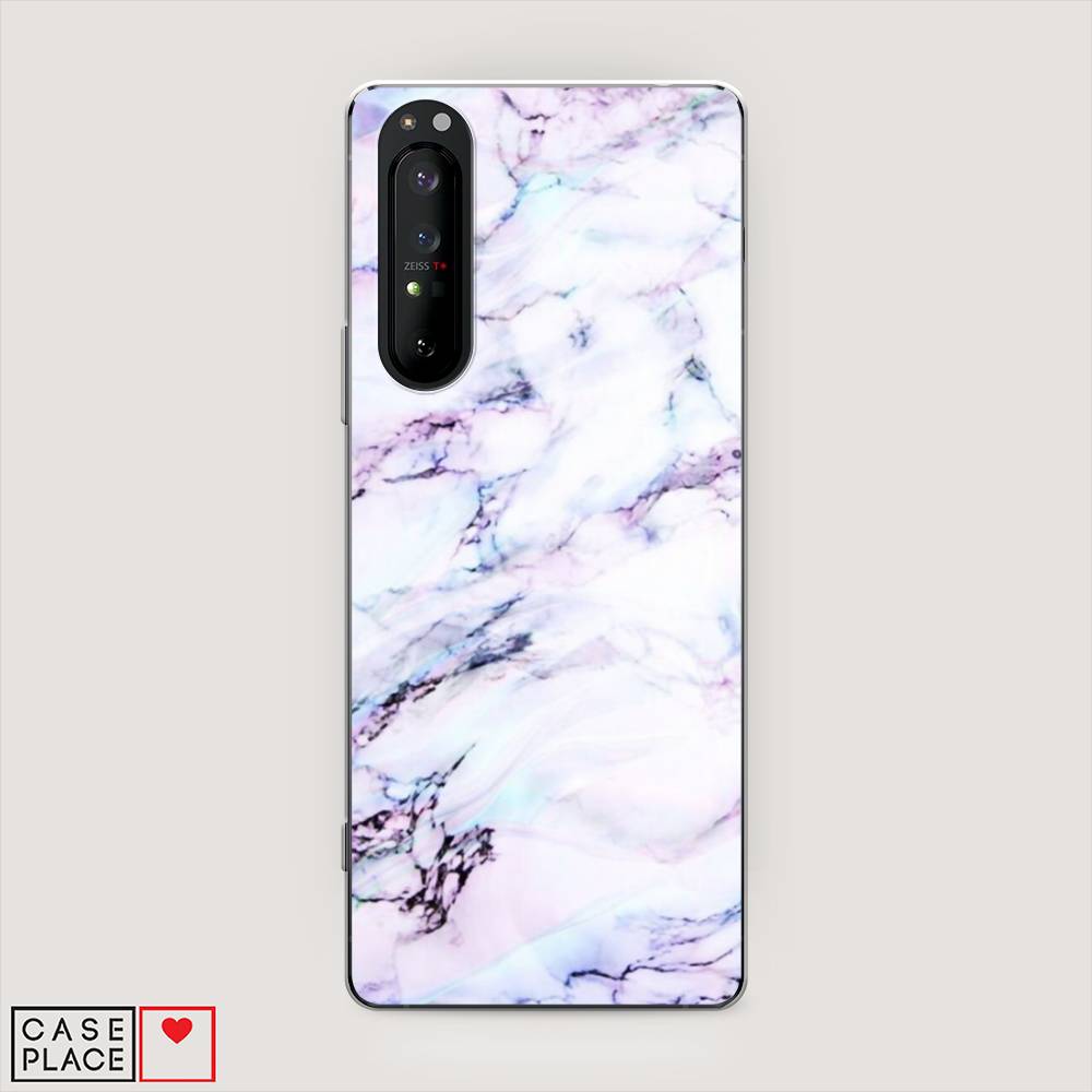 

Чехол на Sony Xperia 1 II "Радужный мрамор", Серый;фиолетовый, 54550-3