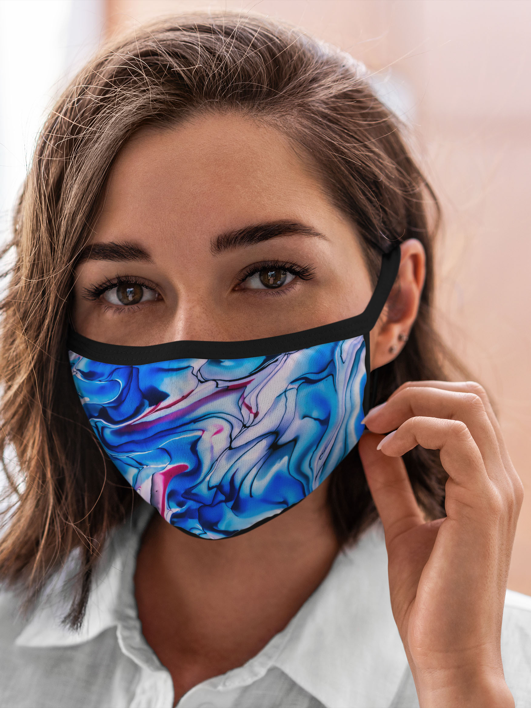 

Многоразовая маска унисекс Burnettie Tie Dye Тай Дай Океан Чернил, Разноцветный, Tie Dye Тай Дай Океан Чернил
