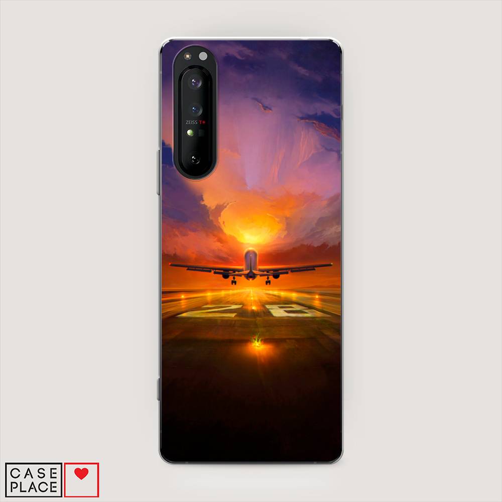 

Чехол на Sony Xperia 1 II "Самолет на посадке", Оранжевый;синий, 54550-6