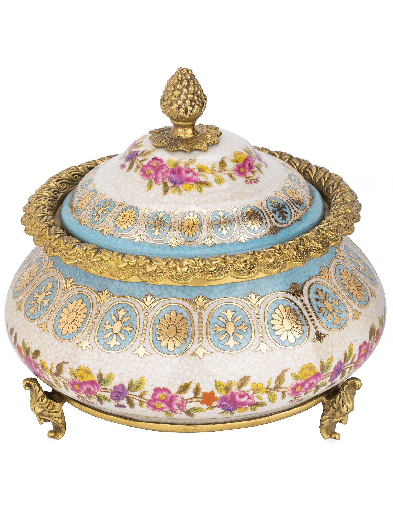 

Шкатулка Glasar 31G2645/B851C/LD3002 18х18х18см, Голубой;белый;золотистый