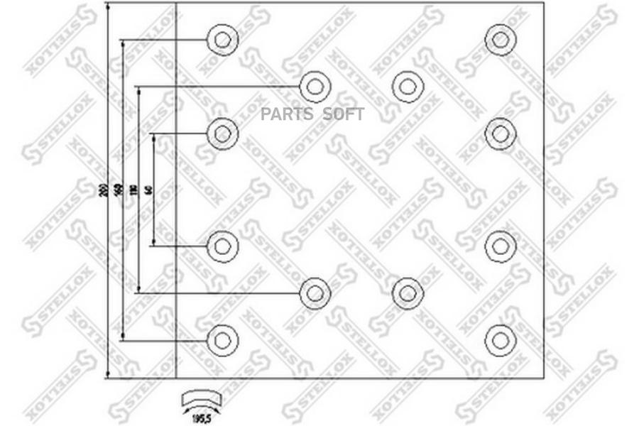 

Накладки на тормозные колодки Stellox 8501249SX