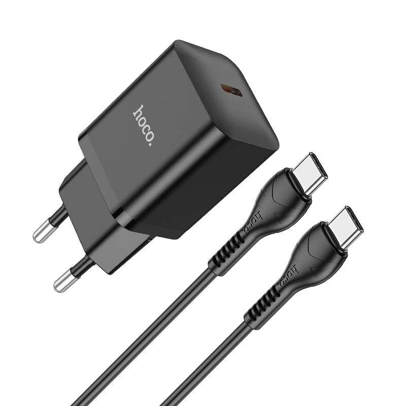 Сетевое зарядное устройство Hoco type-c - type-c 1xUSB Type-C 3 А черный