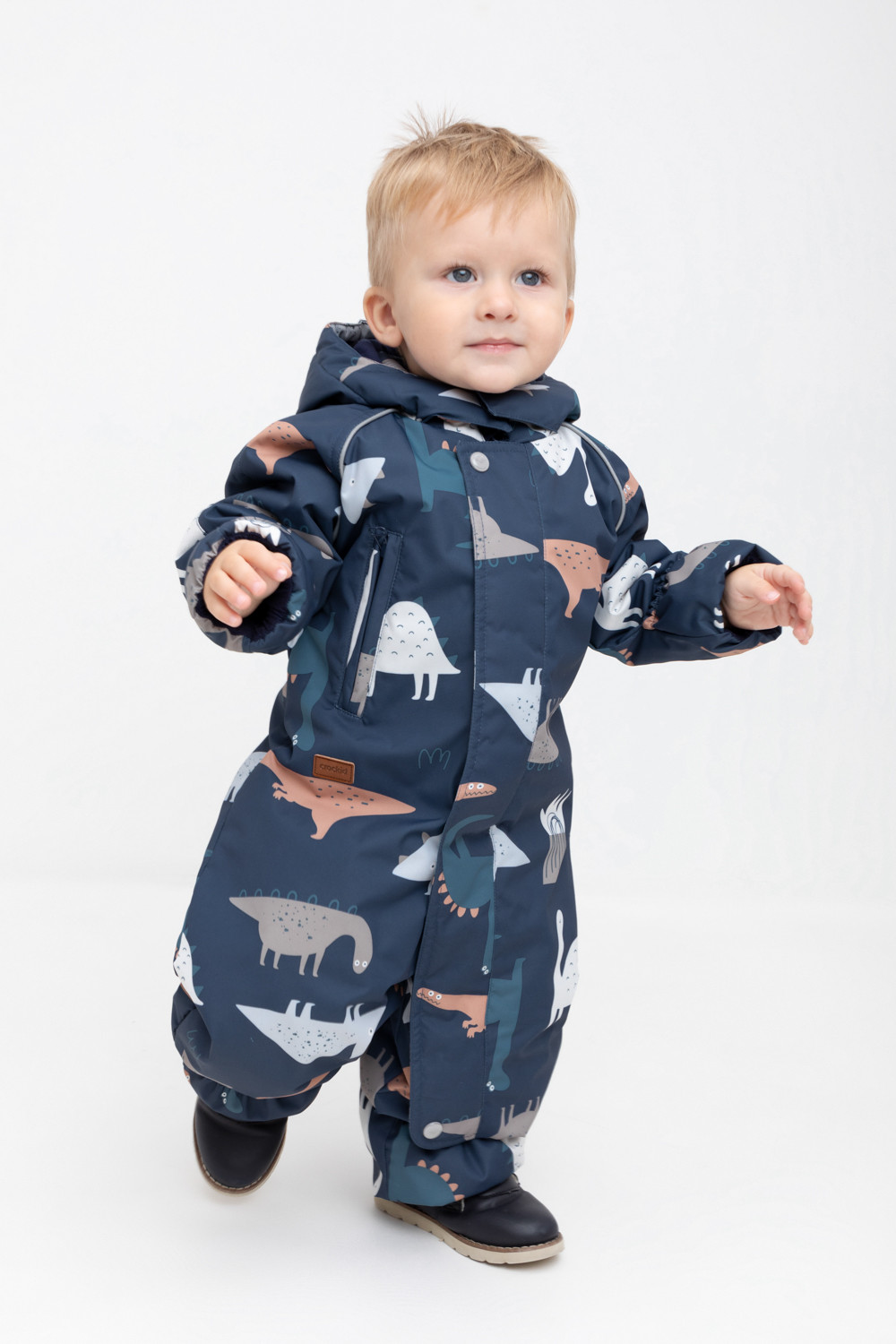 

Комбинезон детский CROCKID 1B OVL 001 1_c, чёрное море, смешные динозавры, 80, Синий, 1B OVL 001.1_c