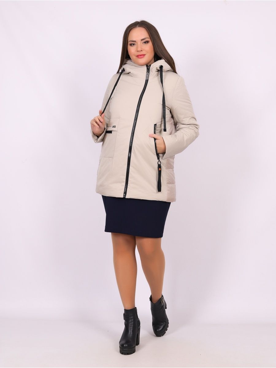 Куртка женская Daigan 91137-N бежевая 48 RU