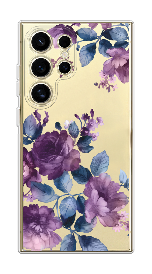 

Чехол на Samsung Galaxy S24 Ultra "Purple Blossoms", Синий;фиолетовый, 2109250-1