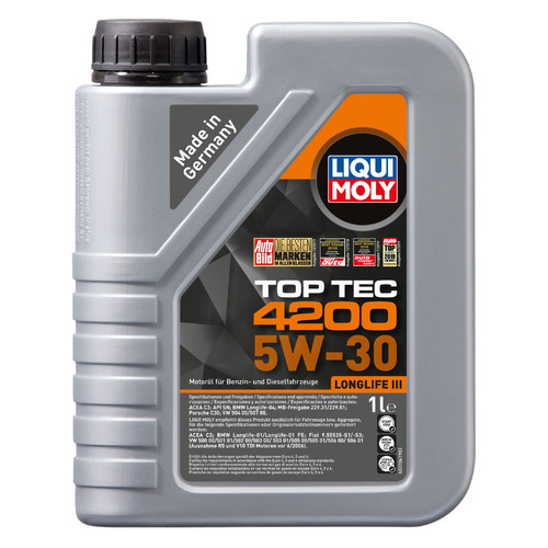 

Моторное масло LIQUI MOLY Top Tec 4200, 5W-30, 1л, синтетическое [7660]