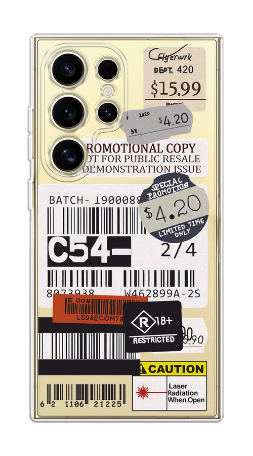 

Чехол на Samsung Galaxy S24 Ultra "Flight to Paris", Серый;бежевый, 2109250-1