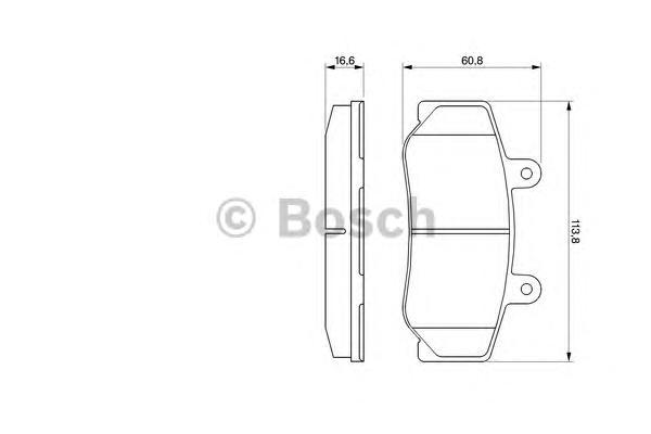 

Тормозные колодки Bosch передние дисковые 986460961, ДИСКОВЫЕ КОЛОДКИ ПЕРЕДНИЕ Bosch 0986460961 Bosch 0986460961