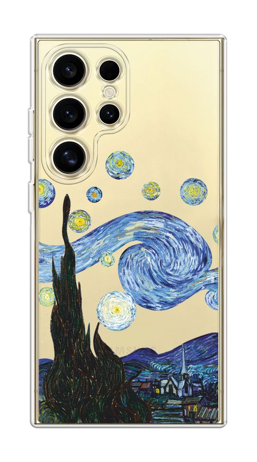 

Чехол на Samsung Galaxy S24 Ultra "Ночь Ван Гога", Голубой;синий;черный, 2109250-1